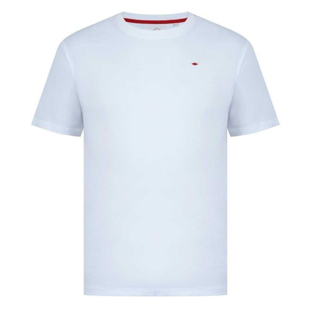 Lee Cooper Mens Essentials Small Logo Crew Neck / White